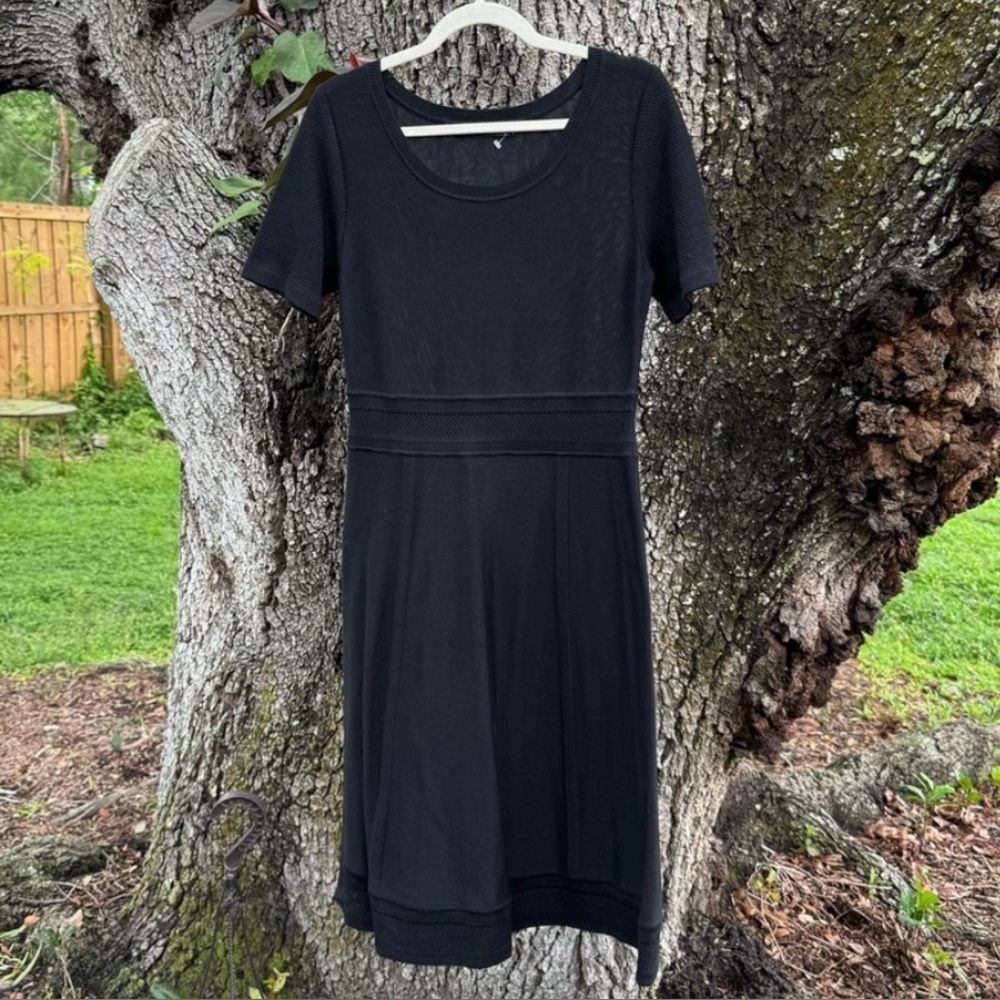 Peruvian Connection-Timeless Classic Prima cotton midi knit dress.Size M
